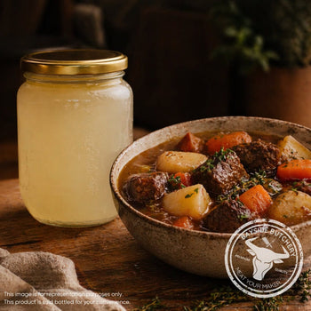 Slow-cooked beef broth at Bayside Butchery Mauritius