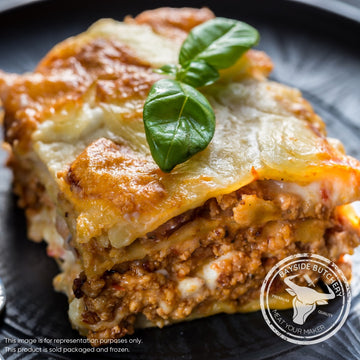 Classic beef lasagna ready-made at Bayside Butchery Mauritius
