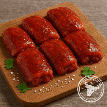 BBQ marinated deboned chicken thighs at Bayside Butchery Mauritius
