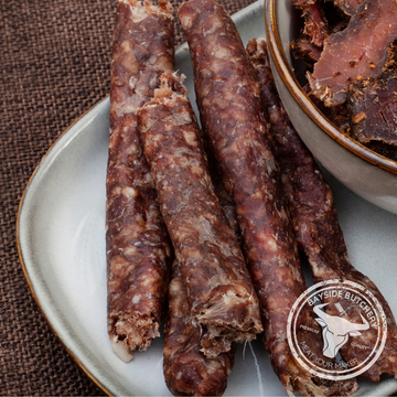 Traditional South African drywors dry sausage at Bayside Butchery Mauritius