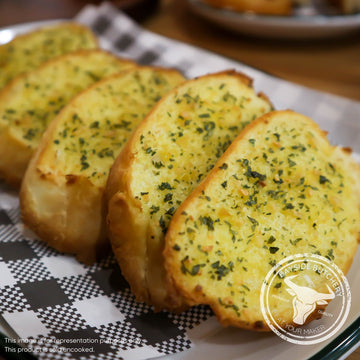 Freshly baked plain garlic bread at Bayside Butchery Mauritius