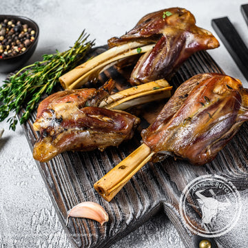 Hind lamb shank for slow-cooking at Bayside Butchery Mauritius