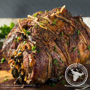 Deboned leg of lamb for roasting at Bayside Butchery Mauritius