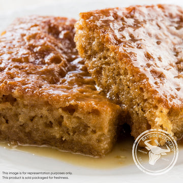 Warm South African malva pudding at Bayside Butchery Mauritius
